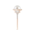 thumbnail image 3 of Angara South Sea Cultured Pearl Split Shank Ring with Halo in 14K Rose Gold for Women | June Birthstone Jewelry for Her, 3 of 8