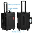 thumbnail image 6 of Rolling Hard Case with Foam,24.5 x 18 x 13 Inch, Waterproof Hard Case with Wheels/Retractable Handle for camera, Drone,tool, Equipment, electronics, TSA Friendly, Inner 20.39"X 14.17"X10.43", 6 of 9