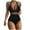 16 Black, variant on Feimerou Sexy One Piece Swimsuits for Women Halter Neck Mesh Sheer Sarong Wraps Bathing Suits Sexy High Waisted Tummy Control Swimwear