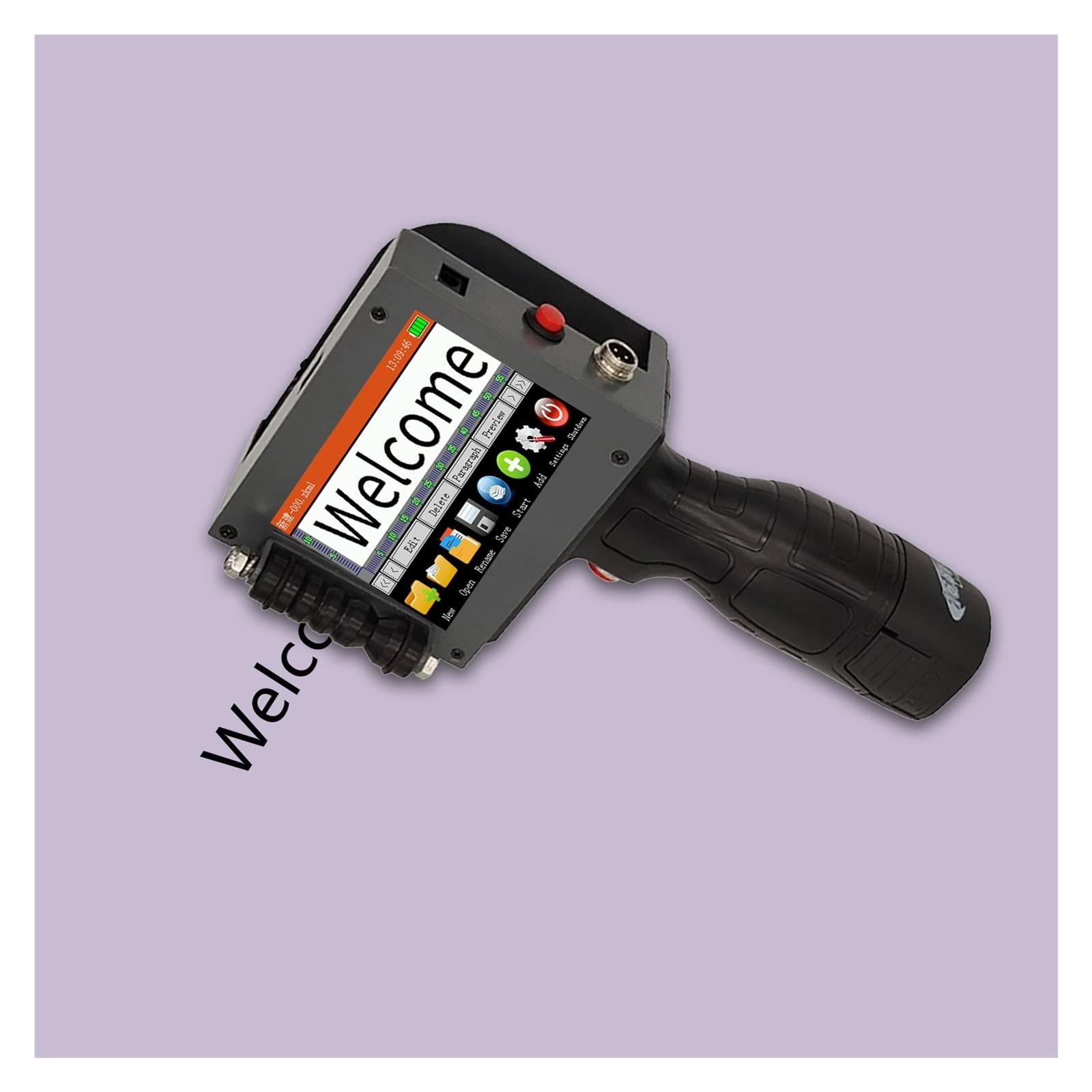 Handheld Inkjet Printer, 4.3 Inches LED Touch Screen Quick-drying Inkjet Printer, 2-12.7MM Font Height ,Multifunction Inkjet Printer