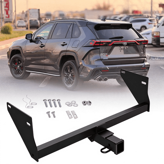 Class 3 Trailer Towing Hitch Receiver 2" for 2019-2024 Toyota RAV4, Rear Trailer Hitch Receiver for Trailer, Bike Carrier and Cargo Basket