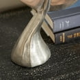 thumbnail image 5 of 7", 10"H Silver Aluminum Metal Whale Sculpture, by DecMode (2 Count), 5 of 13