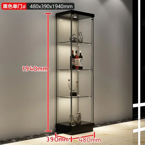 Mueble de vino de vidrio templado en salón, hogar moderno y minimalista, mueble de comedor montado en la pared, vitrina en