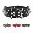 thumbnail image 1 of Stylish Leather Dog Collars with Sharp Points for Large Breeds like Pitbulls and Mastiffs, 1 of 5
