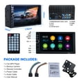 thumbnail image 3 of Car MP5 Player, 7" Touch Screen Double Din Car Stereo Audio Bluetooth MP5 Player USB FM Multimedia Radio Remote MP5 Player Compatible with Android/IOS Smartphone, with 4 LED Mini Backup Camera, 3 of 7