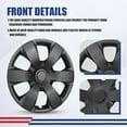 thumbnail image 4 of 16" Set of 4 Hubcaps Wheel Rims Cover for 2007-2011 Toyota Camry /2007-2011 Toyota Camry Hybrid Compatible with Steel Wheels Snap on Installation(16-inch,Black Matte), 4 of 8