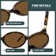 thumbnail image 4 of Gafas de sol ovaladas retro WOWSUN para mujer con protección UV400, 4 of 6