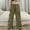 Green, variant on SNKSDGM Women's Plus Beach Pants for Women Linen Long Work Pants Women Plus Size Jean Women's Summer Cargo Parachute Pants Loose Fit Pocket Vintage Street Style L