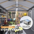thumbnail image 6 of MELLCOM 8 x 6 FT Resin Outdoor Storage Shed with Floor, Storage Tool Shed with Windows and Lockable Door, Resin Garden Shed for Lawnmower, Bike, Pool Supply, 6 of 8