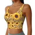 thumbnail image 2 of Fuzoiu Abstract Leopard Print Sunflower Print Women's Sports Vest,U-Back Sports Tank,Gym Vests,Athletic Sleeveless Shirts,Exercise Undershirts,Yoga, Gym, and Dance Wear-Small, 2 of 8
