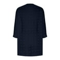 thumbnail image 5 of Dezsed Womens Casual Lightweight Cardigans with Pockets 3/4 Sleeve Open Front Cardigan Soft Long Cardigans Sweater Navy M on Clearance, 5 of 8