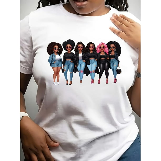 Camiseta de cuello redondo con estampado de hermandad de moda, camiseta informal de manga corta con cuello redondo para las cuatro estaciones, ropa de mujer, top deportivo de ocio
