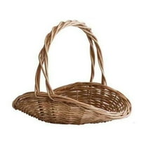 TOPRenddon Multipurpose Woven Basket Decoration Large Woven Picnic Fruits Bathroom，Rattan Basket with Handle Multipurpose Woven Basket Decoration Large Woven Harvest Basket