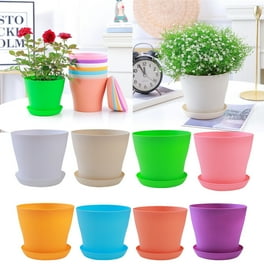 Lot De 60 Pots De Fleurs Ronds En Plastique De 10 Cm - Pour Semis Et
