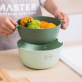 thumbnail image 3 of Tignapoo Wuming Versatile Strainer Set for Fruits and Vegetables - Deep Blue, Includes 2 Detachable Drain Baskets with Large Capacity (O: 2000ml, U: 5000ml) - Safe, Durable, and Convenient Kitchen, 3 of 6