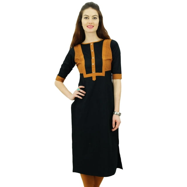 Phagun Kurti en Coton Ethnique Indien pour Femmes, Tunique Décontractée, Kurta Droite