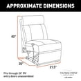 thumbnail image 6 of Thomas Payne Heritage Series Theater Seating Collection Armless Recliner for 5th Wheel RVs, Travel Trailers and Motorhomes, Grummond, 6 of 8