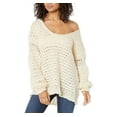 thumbnail image 2 of Free People Womens Knit Pullover Sweater, White, Large, 2 of 3