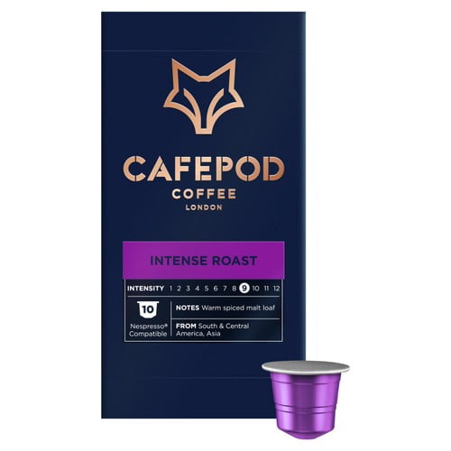 CafePod Intense Roast Nespresso Compatible Aluminium Coffee Pods, 10 pods per pack, British Import (Pack of 3)