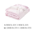 thumbnail image 3 of Cozy Solid Pink Flannel Throw Blanket with Smooth Satin Edge – Ultra Soft Plush Comfort, Approx. 35 x 35 Inch, 3 of 3