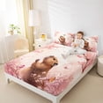 thumbnail image 3 of Erosebridal Kawaii Capybara Bed Sheets For Kids,Cartoon Rodent Animals Pink Sakura King Sheets For Girls 4 Pieces, 3 of 6