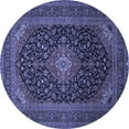 thumbnail image 1 of Ahgly Company Indoor Round Medallion Blue Traditional Area Rugs, 3' Round, 1 of 4