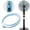Sky Blue, variant on 16 Inch Plastic Fan Grille Mesh Replacement with Fixing Clip and Screws for Floor Table Fans - Indoor Accessory