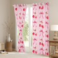 thumbnail image 3 of Homewish Girls Ribbon Bow Black Out Curtains,Cartoon Cherry Curtains Pack of 2 (42x63 Each),Pink Red Bedroom Curtains For Princess,Microfiber Bedroom Decor, 3 of 6