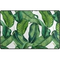thumbnail image 3 of FREEAM Tropical Leaves Non Slip Area Rug for Living Dinning Room Bedroom Kitchen, (20 x 31 Inch), Watercolor Tropical Leaves Nursery Rug Floor Carpet Yoga Mat, 3 of 6