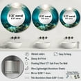 thumbnail image 4 of Designart "Coral Beneath the Waves IV" Coastal Turquoise Large Round Mirror - Round Mirror Wall Décor - Coastal Round Printed Mirror 29" x 29" Inch, 4 of 5