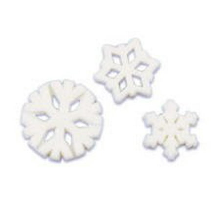 Snowflakes Edible Sugar Cupcake Cake Decoration Topper Pack Of
