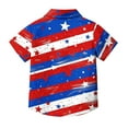 thumbnail image 4 of MKOSPLRT Kids American Flag Button Down Shirts Short Sleeve 4th of July T Shirts Trendy Red White and Blue Tees Holiday Shirts 2-15Y, 4 of 9