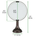 thumbnail image 4 of mDesign Modern Motion Sensor LED Lighted Makeup Bathroom Vanity Mirror, Large 8" Round, 3X Magnification, Hands-Free, Rechargeable and Cordless - Bronze, 4 of 7
