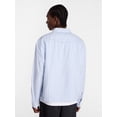 thumbnail image 3 of No Boundaries Boxy Cropped Fit Oxford Shirt with Long Sleeves, Men's XS-5XB, 3 of 6