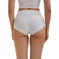 thumbnail image 3 of INSPIRE CHIC Women's Underpants Floral Print High Waisted Full Coverage Tummy Control Briefs S Light Green, 3 of 5