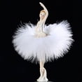 thumbnail image 3 of Moyic Caja Musical de bailarina, elegante bailarina, cajas de figuritas artesanales elegantes, regalo de cumpleaños de boda de escritorio Decoración del hogar Blanco, 3 of 6