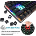thumbnail image 5 of Ajazz AK33 Wired Gaming Keyboard with LED Lighting, Black, 5 of 8