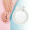 thumbnail image 2 of Unique Bargains 1 Pc Portable Faux Pearl Nail Art Palette White Silver Tone, 2 of 7