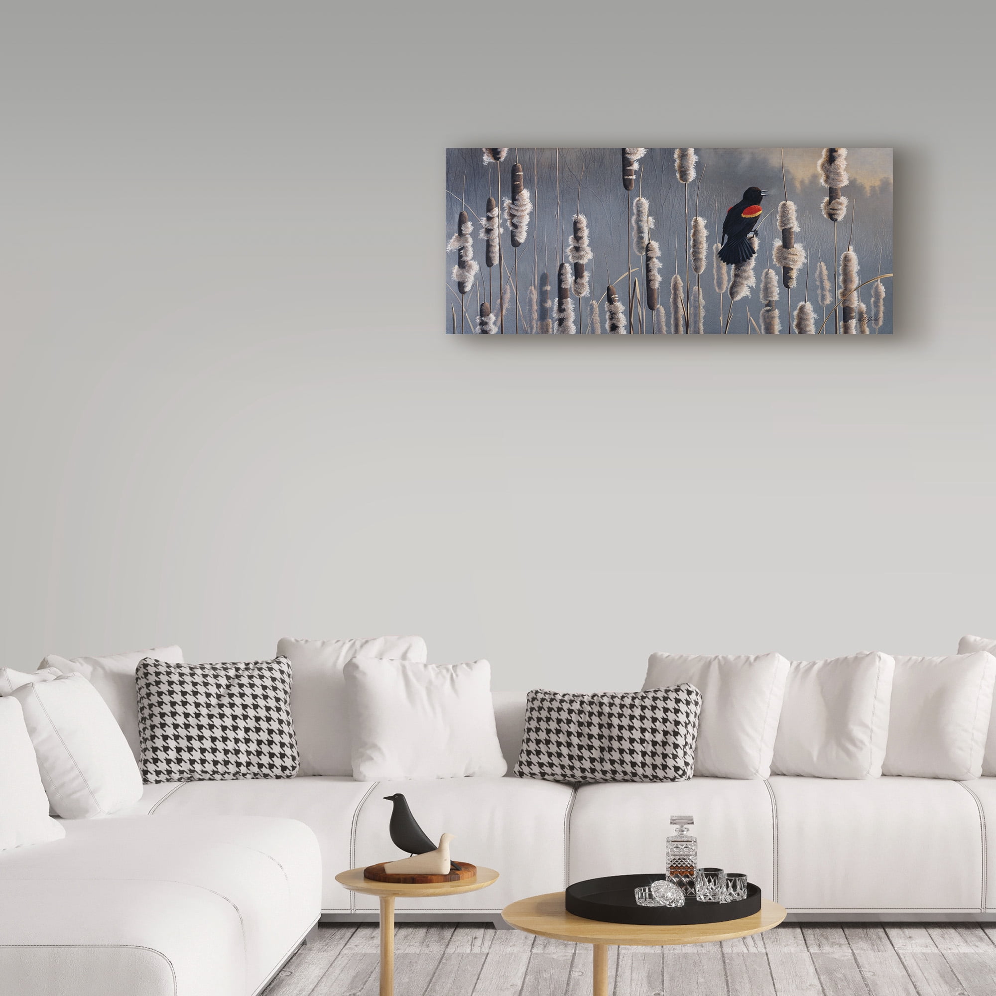 Trademark Fine Art 'Marsh Notes Red Wing Blackbird' Canvas Art by Wilhelm Goebel