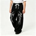 thumbnail image 2 of CONZONE Toddler Boys Baggy Sweatpants Y2K Graphic Joggers for Boys Drawstring Fall Winter Athletic Trousers with Pockets, 2 of 5