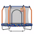 thumbnail image 6 of Mini Trampoline for Kids with Safety Enclosure Net, 55" Toddler Trampoline with No-Gap Safe Design, Segmart Recreational Trampolines for Birthday Gifts, Rebounder Trampoline with Ocean Balls, 6 of 6