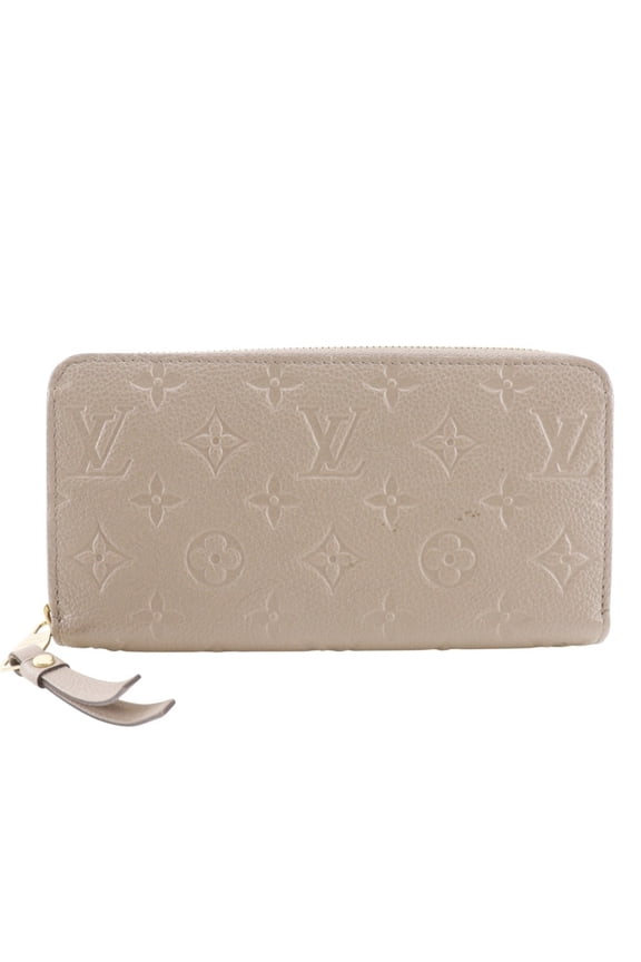 Pre-Owned Louis Vuitton Zippy Wallet M69034 Monogram Empreinte Tourterelle Gray Unisex