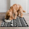 thumbnail image 2 of Boho Retro Floral Pet Feeding Mat-Absorbent Pet Placemat for Food and Water Bowl, with Waterproof Rubber Backing, Quick Dry Water Dispenser Mat for Dog and Cat (16"x24"), 2 of 7