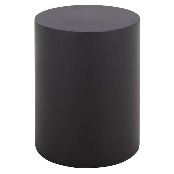 Safavieh Tina Cylinder Outdoor Polystone End Table, Black