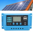 thumbnail image 4 of Controlador Solar, Controlador De Panel Solar 12V 24V Pantalla LCD Panel Solar Controlador De Carga Fotovoltaica Con Conectores Azul Para, Controladores De Energía, 4 of 8