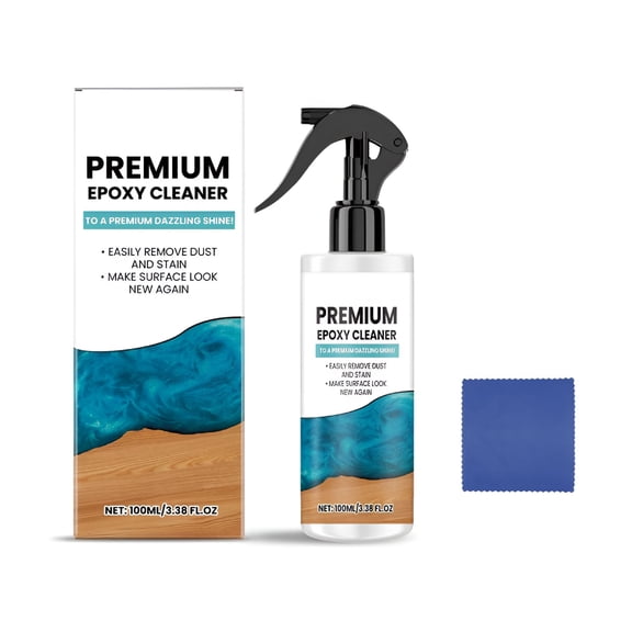 LAMIRO Premium Epoxy Cleaner, Resin Polishing Kit, 100ml Epoxy Cleaner, Polishing Compound for Epoxy Resin Table Countertop, Removes Scratches & Scuffs, Multifunctional Stain Remover