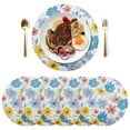 thumbnail image 5 of Ryvnso Wild Flowers Round Plate Mats Dining Table Placemat Set of 4 for Holiday Decoration, 5 of 7