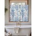 thumbnail image 7 of Kitchen Curtains 45 Inches length, Navy Blue Coral Coastal Window Treatment Curtain Drapes, Summer Beach Seaside Nautical Lightweight Window Panels for Living Room Bedroom, 52"x45", 2 Panels, 7 of 7