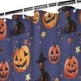 thumbnail image 3 of Magical Pumpkin Castle Halloween Pattern Shower Curtain 36"x72" ,Bathroom Decorative Shower Curtains Set with 12 Hooks,Modern Waterproof Washable Shower Curtain, 3 of 6