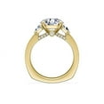 thumbnail image 2 of 1.00 T.C.W Round Shaped Genuine Diamond Stunning Three Stone Wedding Ring for Women Solid 14K Yellow Gold Size 3.5, 2 of 8